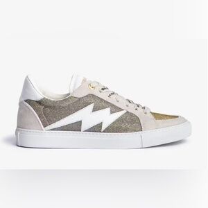 ZADIG & VOLTAIRE ZV1747 Low-Top Glittery Sneakers size 36